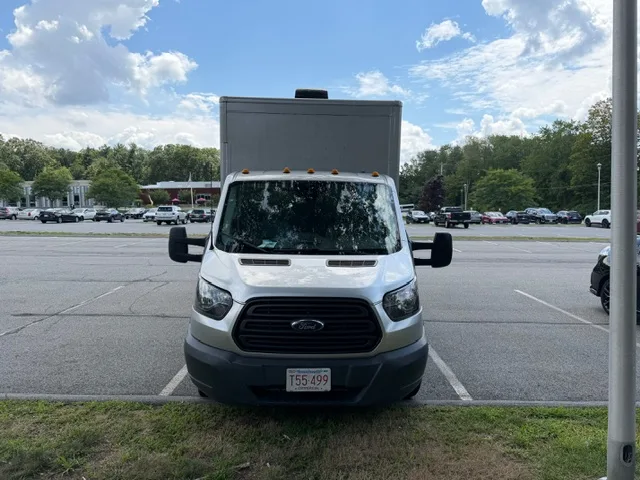 Front view of the Ford Transit diesel chassis LED billboard truck for sale